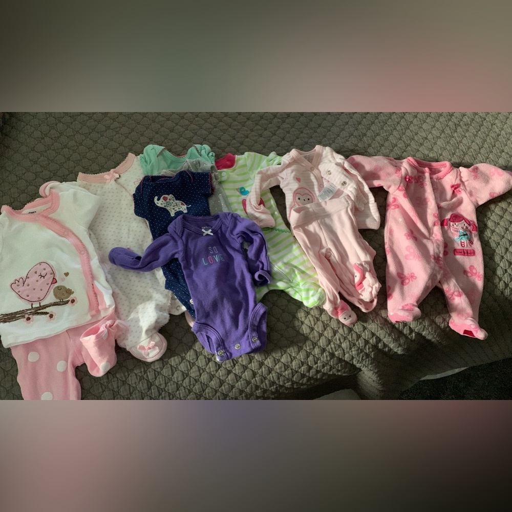 Lot of Preemie Girl Clothes